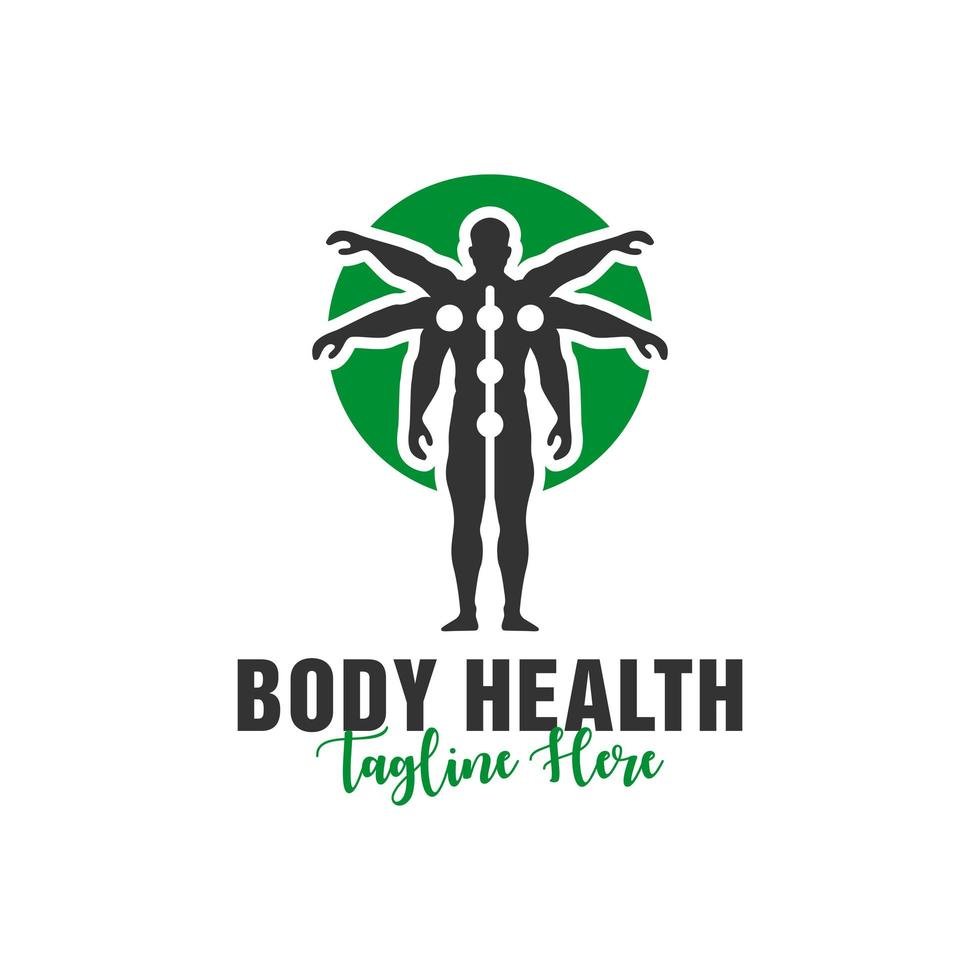 human body health inspiration illustration logo vector