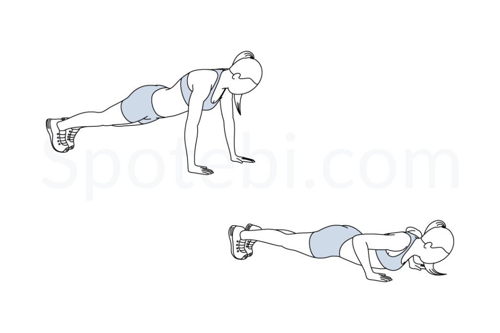 push up exercise illustration